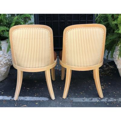  Donghia Vintage Signed Donghia Modern Designer Side Chairs a Pair