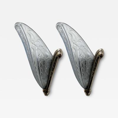  Donna Paris Pair of French Art Deco Wall Sconces signed by Donna