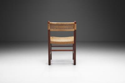  Dordogne style Chair with Woven Papercord Seat and Back Europe ca 1960s