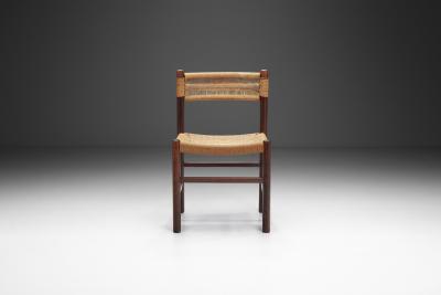  Dordogne style Chair with Woven Papercord Seat and Back Europe ca 1960s