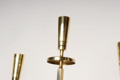  Dorlyn Silversmiths Pair of Vintage Brass Candelabra by Tommi Parzinger for Dorlyn Silversmiths