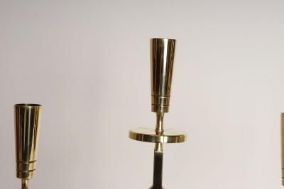  Dorlyn Silversmiths Pair of Vintage Brass Candelabra by Tommi Parzinger for Dorlyn Silversmiths
