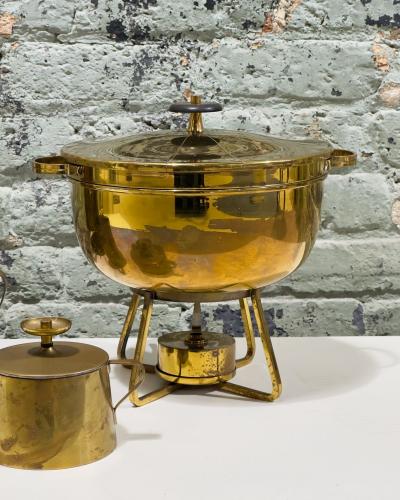  Dorlyn Silversmiths Tommi Parzinger for Dorlyn Silversmiths Tea Service Chaffing Set 1960