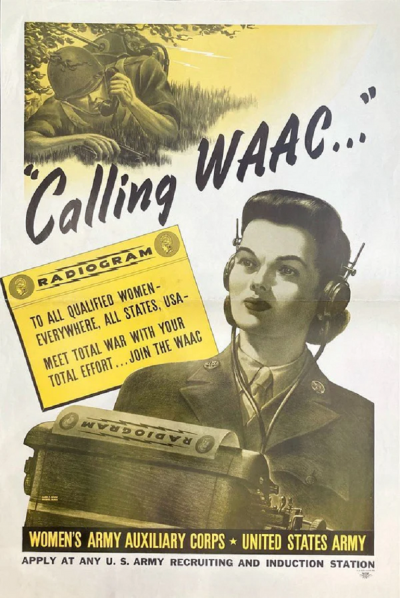  Downe Ramus Calling WAAC Vintage WWII Womens Army Auxiliary Corps Recruitment Poster