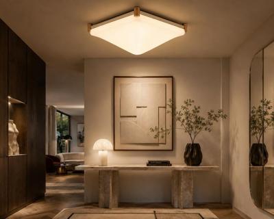  Draga Aurel Googie Brass Lucite Modular Ceiling Wall Light by Draga Aurel for Baxter
