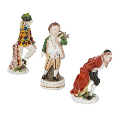  Dresden Porcelain Set of twelve Dresden porcelain figures and groups