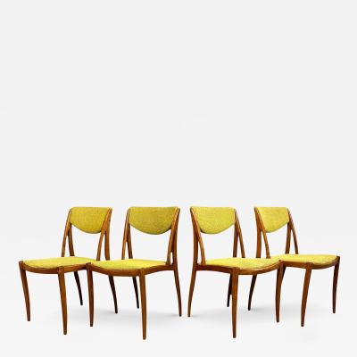  Drexel Drexel Heritage Furniture Barney Flagg for Drexel Midcentury Dining Chairs set of Four