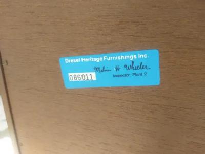  Drexel Drexel Heritage Furniture Drexel Accolade 3 drawer Walnut Campaign Chest