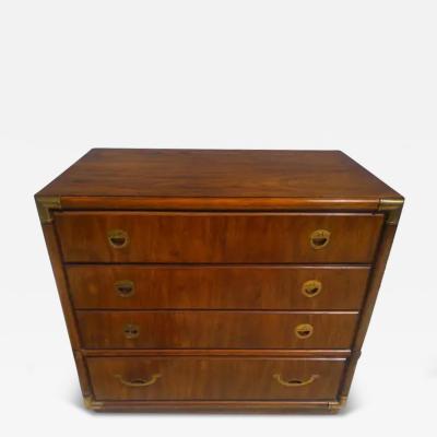  Drexel Drexel Heritage Furniture Drexel Accolade 3 drawer Walnut Campaign Chest