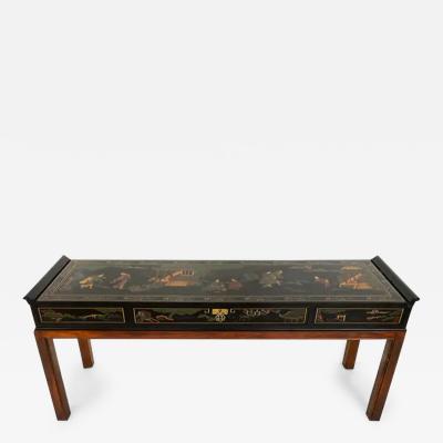  Drexel Drexel Heritage Furniture Drexel Heritage Chinoiserie Console Table Drawer and Glass Top