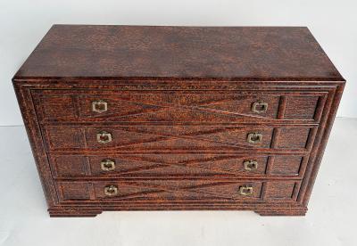  Drexel Drexel Heritage Furniture Drexel Heritage Expectations Faux Tortoise Console Chests Vintage Pair