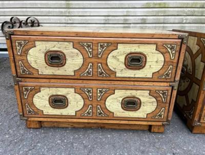 Drexel Drexel Heritage Furniture Fabulous Pair Drexel Campaign Chest Oxford Square Mid Century Modern