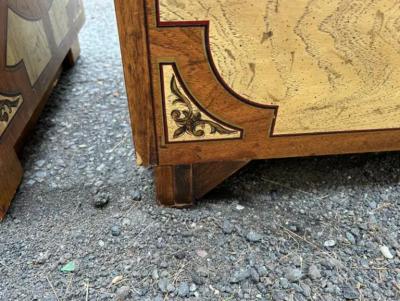 Drexel Drexel Heritage Furniture Fabulous Pair Drexel Campaign Chest Oxford Square Mid Century Modern