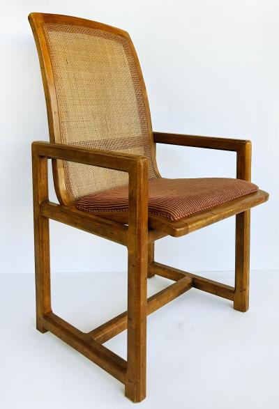  Drexel Drexel Heritage Furniture Mid Century Drexel Caned Dining Chairs 2 Armchairs 2 Side chairs