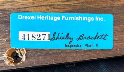  Drexel Drexel Heritage Furniture Mid Century Drexel Caned Dining Chairs 2 Armchairs 2 Side chairs