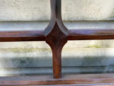  Drexel Drexel Heritage Furniture Stylish Mid Century Modern Walnut Lattice Queen Size Headboard Drexel style