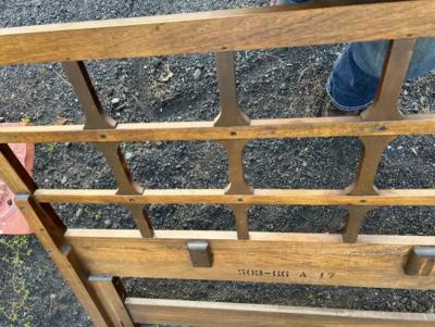  Drexel Drexel Heritage Furniture Stylish Mid Century Modern Walnut Lattice Queen Size Headboard Drexel style