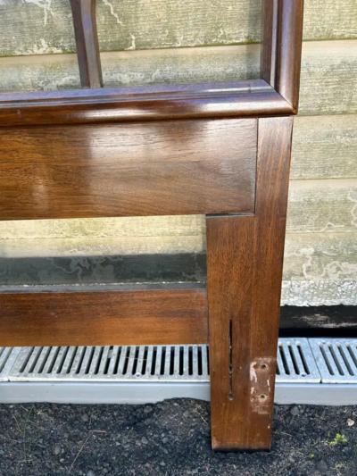  Drexel Drexel Heritage Furniture Stylish Mid Century Modern Walnut Lattice Queen Size Headboard Drexel style