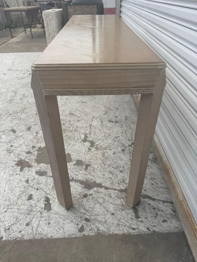  Drexel Drexel Heritage Furniture Vintage Drexel Cerused Oak with Pencil Reed Legs Transitions Console Table