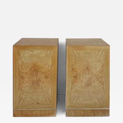  Drexel Drexel Heritage Furniture Vintage Drexel Heritage Burlwood and Brass Pedestals a Pair