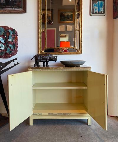  Drexel Drexel Heritage Furniture Vintage Drexel Heritage Chinoiserie Painted Cabinet Faux Painted Stone Top