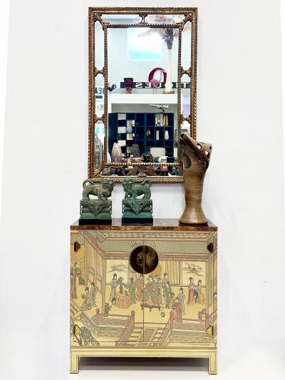  Drexel Drexel Heritage Furniture Vintage Drexel Heritage Chinoiserie Painted Cabinet Faux Painted Stone Top