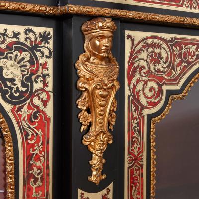  Druce Co Victorian Boulle and ormolu mounted antique vitrine cabinet