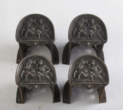  Ducel Foundry Rare set of cast iron stable accessories for four horses France circa 1870