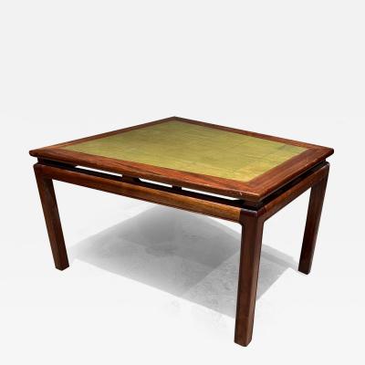  Dunbar 1950s Wedge Table Walnut Gold Leaf Edward Wormley Dunbar