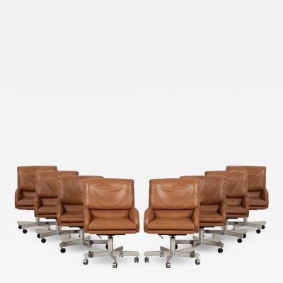  Dunbar Bert England for Dunbar Executive Office Chairs 1980s Set of Eight