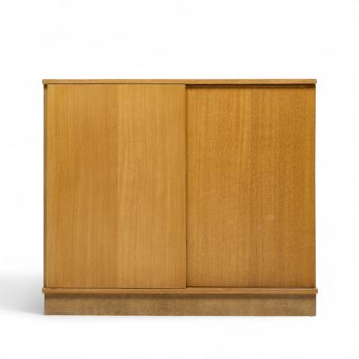  Dunbar Dunbar Mid Century Bleached Mahogany Sliding Door Bar Cabinet Credenza