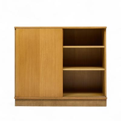  Dunbar Dunbar Mid Century Bleached Mahogany Sliding Door Bar Cabinet Credenza