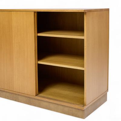  Dunbar Dunbar Mid Century Bleached Mahogany Sliding Door Bar Cabinet Credenza