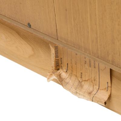  Dunbar Dunbar Mid Century Bleached Mahogany Sliding Door Bar Cabinet Credenza