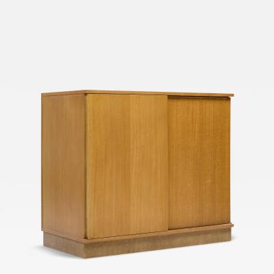  Dunbar Dunbar Mid Century Bleached Mahogany Sliding Door Bar Cabinet Credenza
