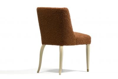  Dunbar Dunbar Set of 10 Dining Chairs with Bleached Mahogany Frames Cocoa Boucl 