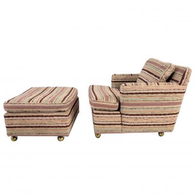  Dunbar Edward Wormley Lounge Chair and Ottoman for Dunbar 1960