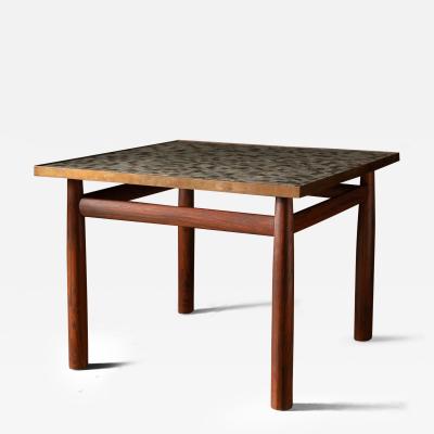  Dunbar Edward Wormley Rosewood Occasional Table for Dunbar with Murano Glass Tile Top