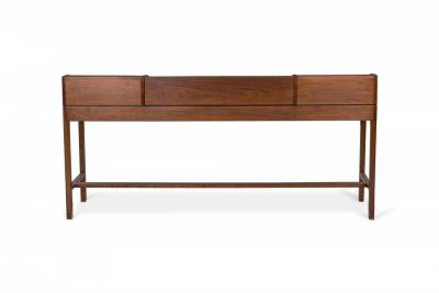  Dunbar Edward Wormley for Dunbar Furniture Co Rosewood and Mahogany Roll Top Desk