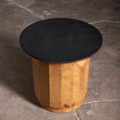  Dunbar Edward Wormley for Dunbar Model 6302E Olive Burl Pedestal Table with Dry Bar