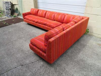  Dunbar Handsome Dunbar Style Two Piece Sectional Sofa Mid Century