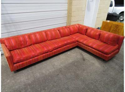  Dunbar Handsome Dunbar Style Two Piece Sectional Sofa Mid Century