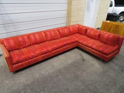  Dunbar Handsome Dunbar Style Two Piece Sectional Sofa Mid Century