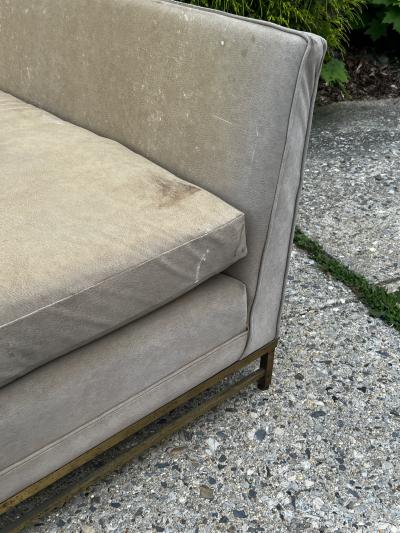  Dunbar MODERN CUSTOM PAIR OF DUNBAR COUCHES WITH BRASS BASES