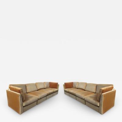  Dunbar Mid Century Low Profile Velvet Sectional Sofa