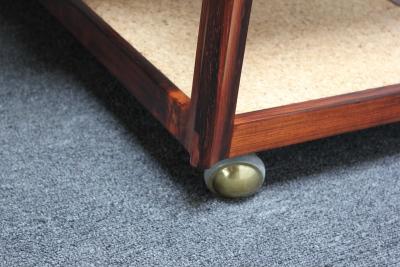  Dunbar Mid Century Modern Rosewood and Cork Bar Cart by Roger Sprunger for Dunbar