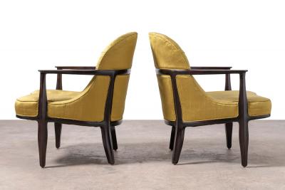  Dunbar Pair of Janus Collection Lounge Chairs by Edward Wormley for Dunbar Model 5705