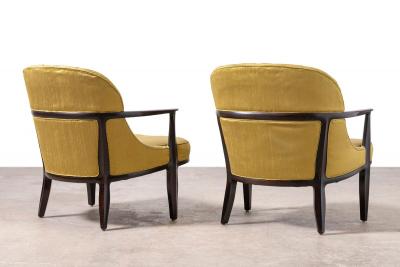  Dunbar Pair of Janus Collection Lounge Chairs by Edward Wormley for Dunbar Model 5705