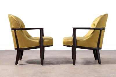  Dunbar Pair of Janus Collection Lounge Chairs by Edward Wormley for Dunbar Model 5705