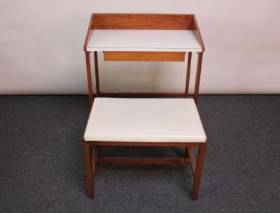 Dunbar Petite Vanity Writing Table with Stool Designed by Edward Wormley for Dunbar